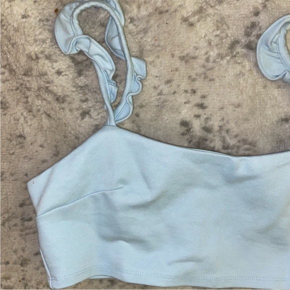 2 Piece Baby blue midi skirt and crop top set - Picture 6 of 9